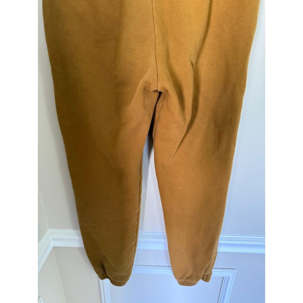Girlfriend Collective | Mustard Brown Sweatpant Joggers Casual Loungewear- Sz S - Picture 7 of 10